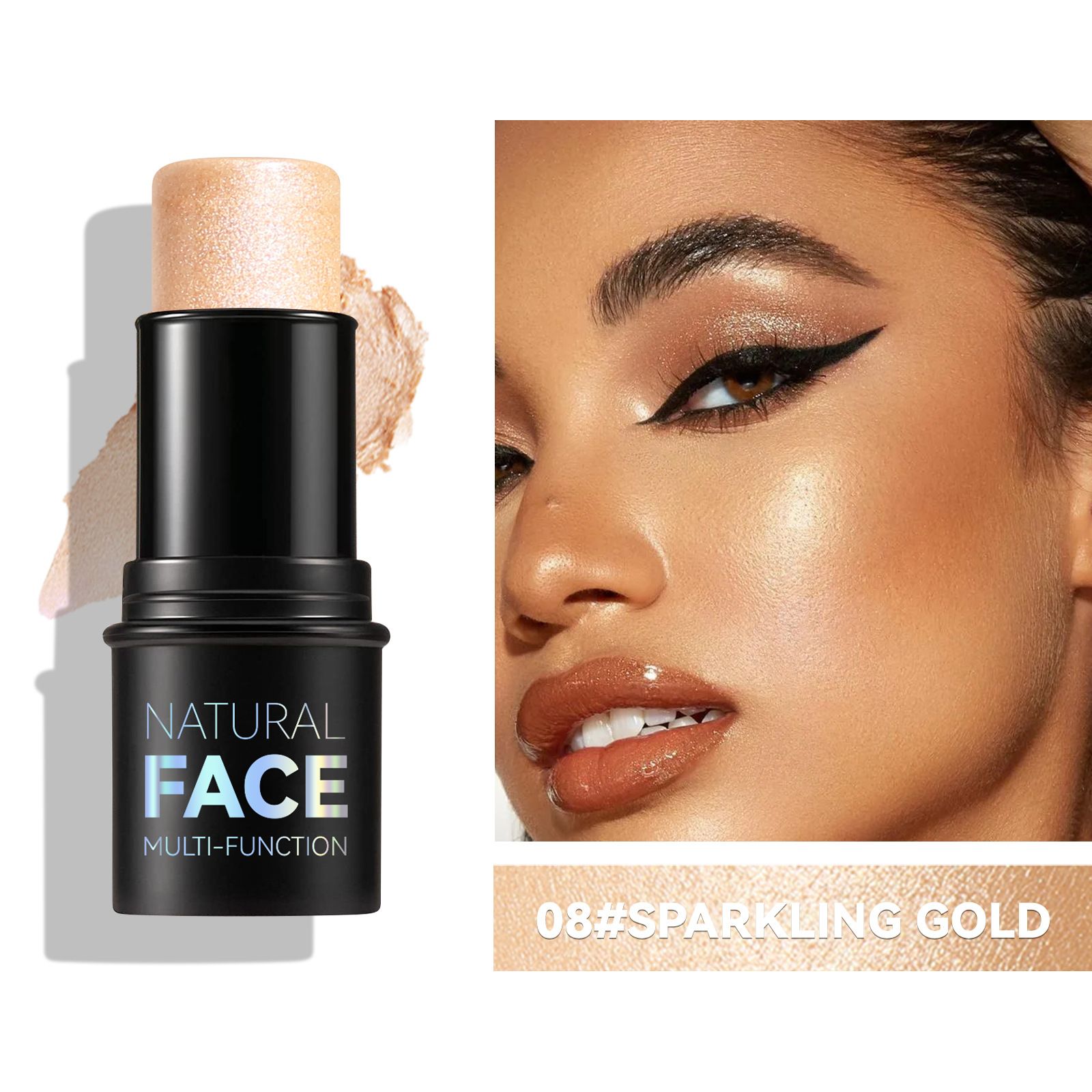Multi-Functional Highlight & Contour Stick 3D Face Sculpting Nose Shading Under-Eye Brightening Blush Makeup Pen Highlighter Highlight Stick