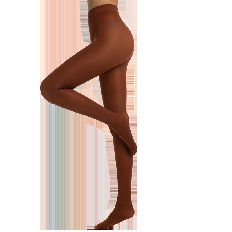 Women's 40D Soft Solid Color Semi Opaque Footed Tights High Waist Womens Tights Candy Color Plus-Size Fashion Stocking Pantyhose