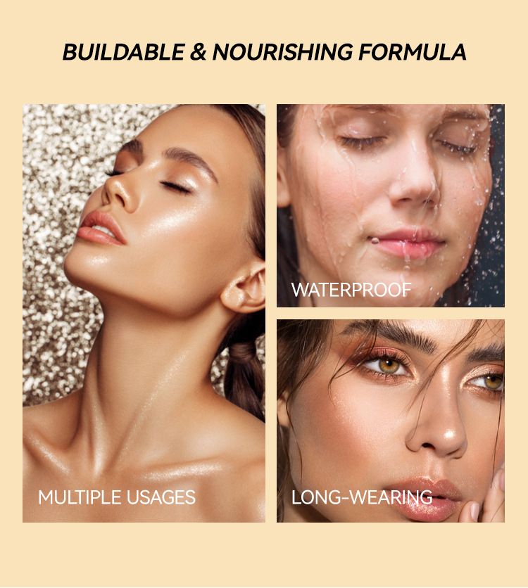 Diamond Glitter Highlighter Stick Shimmery Face & Body Highlighter for Natural Contouring, Pearl Sheen Makeup Sparkly Luminizer