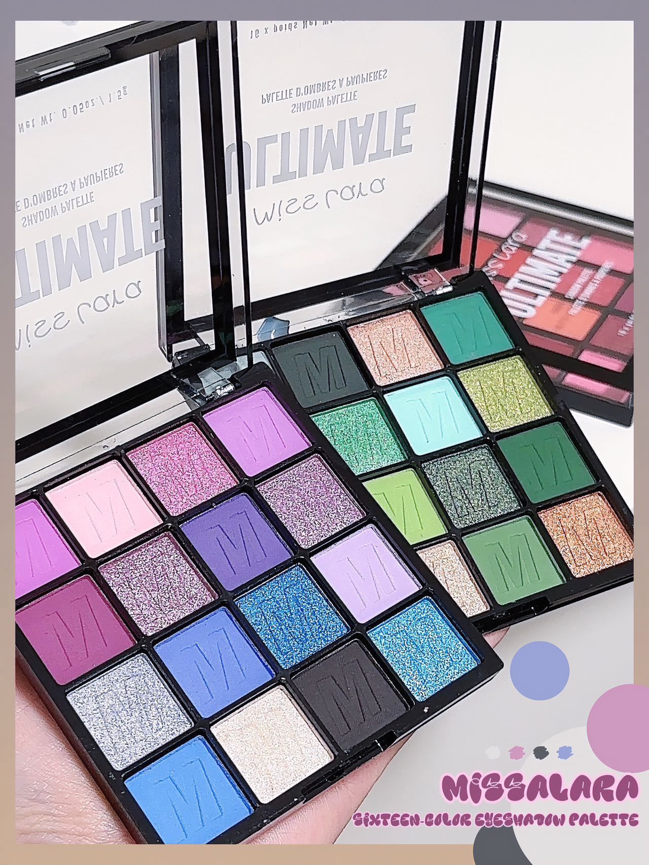 16 Color Eyeshadow Matte Pearlescent European and American Style Makeup Beginners Dazzle Colorful Eye Shadow Plate Ins Eyes Make Up Eyeshadow