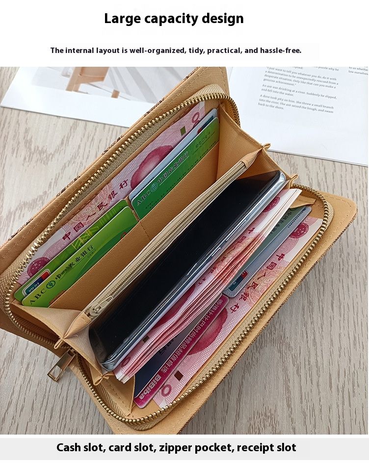 Women’s Long Wallet Luxury Designer Clutch Purse Fashion Printed Handbag Multi-Functional Portable Card Holder Coin Purse Trendy INS Style Wallets Women's Bags