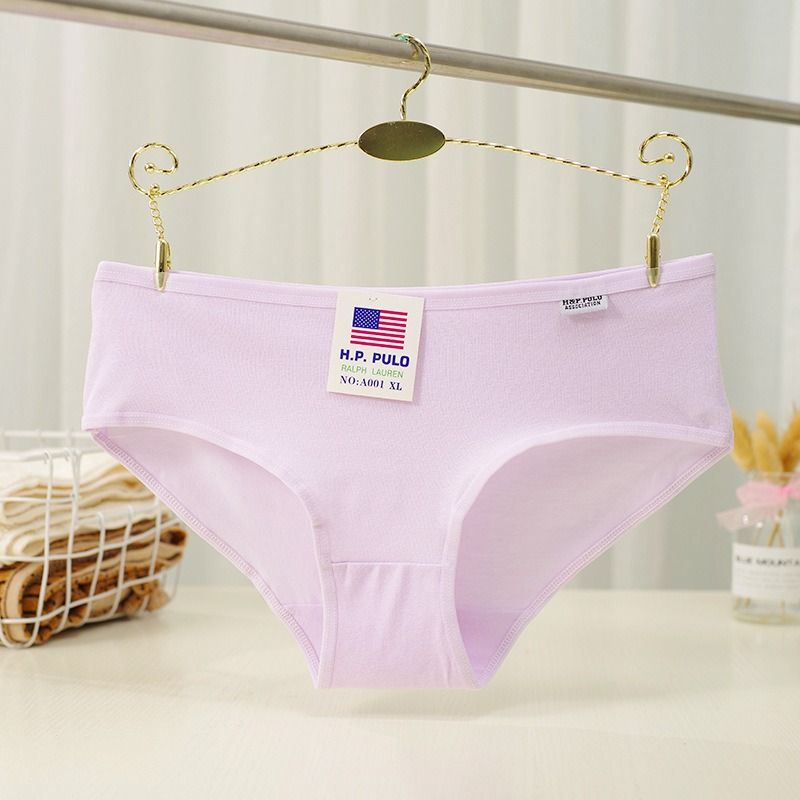Women's Underwear Comfortable And Breathable 4-piece Set Triangle Pants Pure Cotton Underwear Multiple Colors To Choose From Mid Waist Pure Cotton Underwear