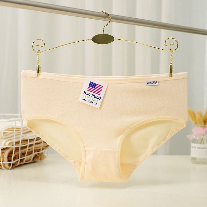Women's Underwear Comfortable And Breathable 4-piece Set Triangle Pants Pure Cotton Underwear Multiple Colors To Choose From Mid Waist Pure Cotton Underwear