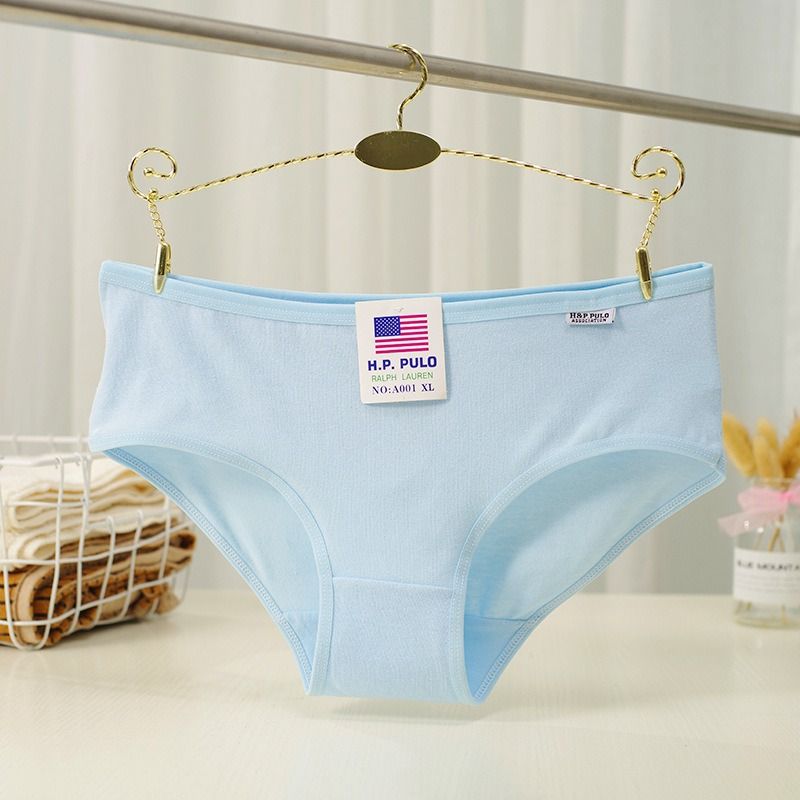 Women's Underwear Comfortable And Breathable 4-piece Set Triangle Pants Pure Cotton Underwear Multiple Colors To Choose From Mid Waist Pure Cotton Underwear