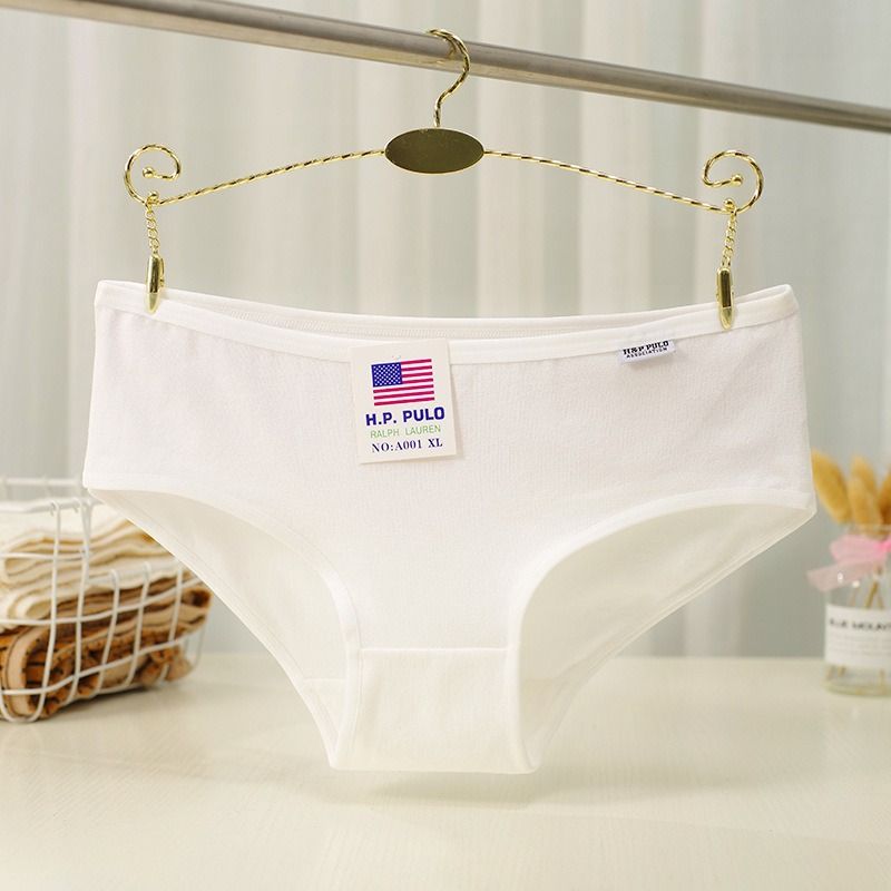 Women's Underwear Comfortable And Breathable 4-piece Set Triangle Pants Pure Cotton Underwear Multiple Colors To Choose From Mid Waist Pure Cotton Underwear