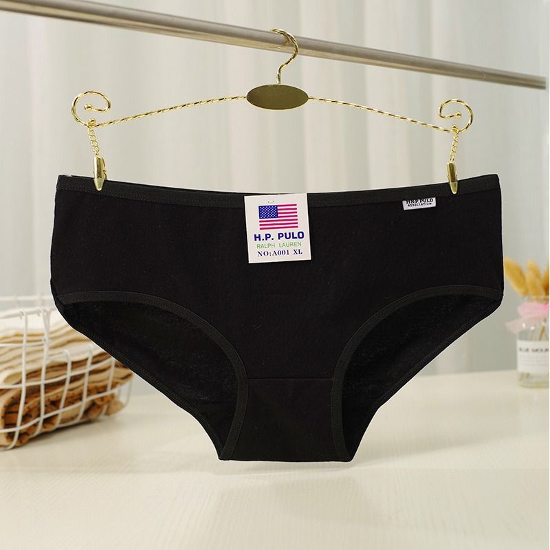 Women's Underwear Comfortable And Breathable 4-piece Set Triangle Pants Pure Cotton Underwear Multiple Colors To Choose From Mid Waist Pure Cotton Underwear