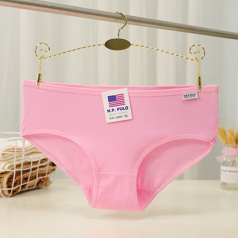 Women's Underwear Comfortable And Breathable 4-piece Set Triangle Pants Pure Cotton Underwear Multiple Colors To Choose From Mid Waist Pure Cotton Underwear