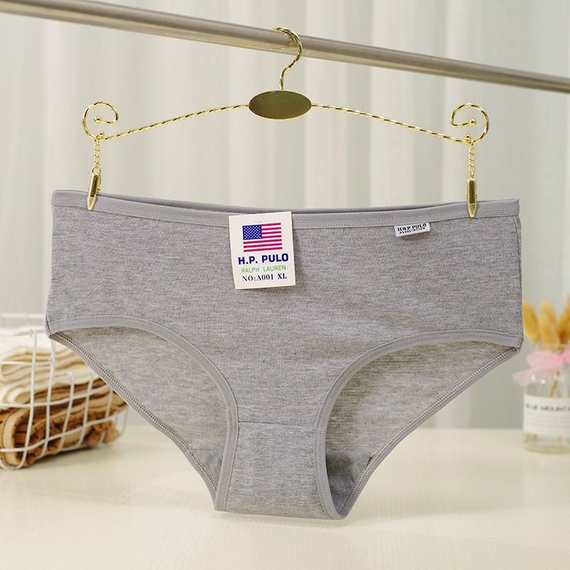 Women's Underwear Comfortable And Breathable 4-piece Set Triangle Pants Pure Cotton Underwear Multiple Colors To Choose From Mid Waist Pure Cotton Underwear