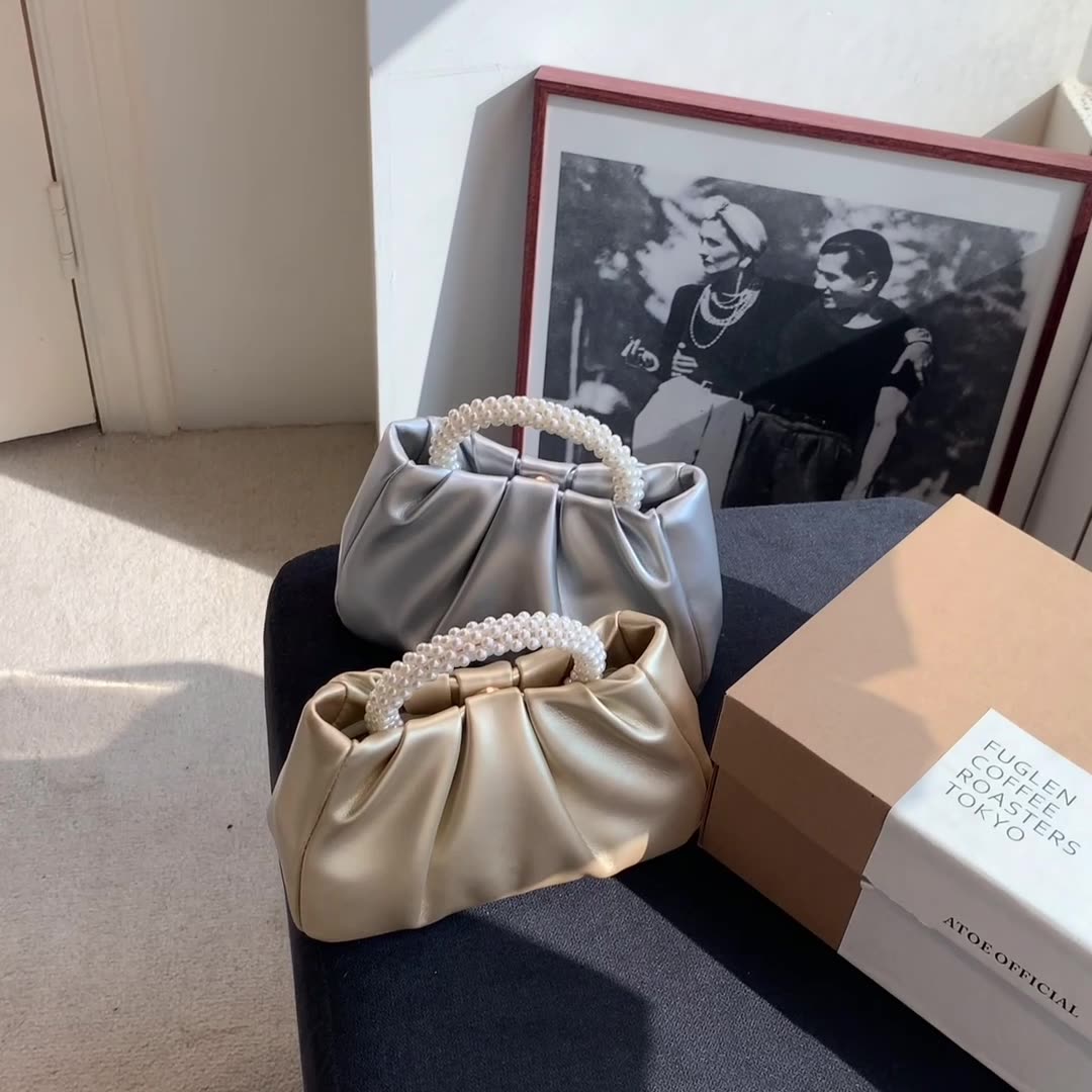 Women's Handbag Fashion New Style Pearl Handbag Stylish Cloud Bag Crossbody Bag Casual Multi-Functional PU Leather Bag Women's Casual Bag Date Dinner Versatile High-End Feel Charming New Style