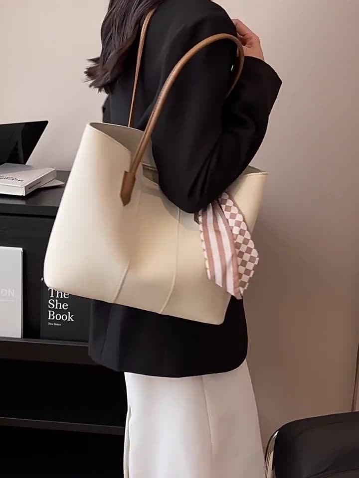 Valentine’s Day Gift Women's Tote Bag Shoulder Bag Crossbody Bag Large Capacity Durable PU Leather Comfortable Material Fashion New Casual Bag Commuting Multifunctional Minimalist High-End Women's Bag