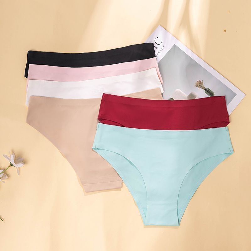 5-Piece Set Women's Underwear Briefs Seamless & Trace-Free Comfortable Breathable Fashion New Style Cotton Hot-Selling Style Sexy Lingerie Trimmed Briefs Multi-Color Combination