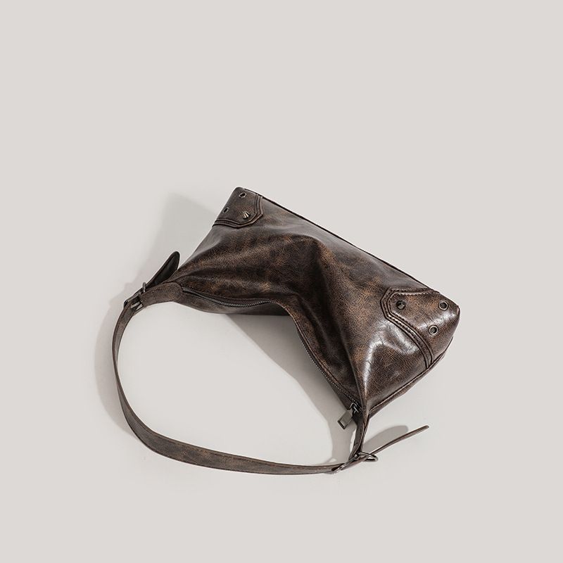 Women's Handbag Fashion New Style Retro Brown Dumpling Bag Crossbody Bag Multi-Functional Casual PU Leather Bag Melaleuca Baguette Bag Minimalist Design High-End Hand Feel Versatile Fashion