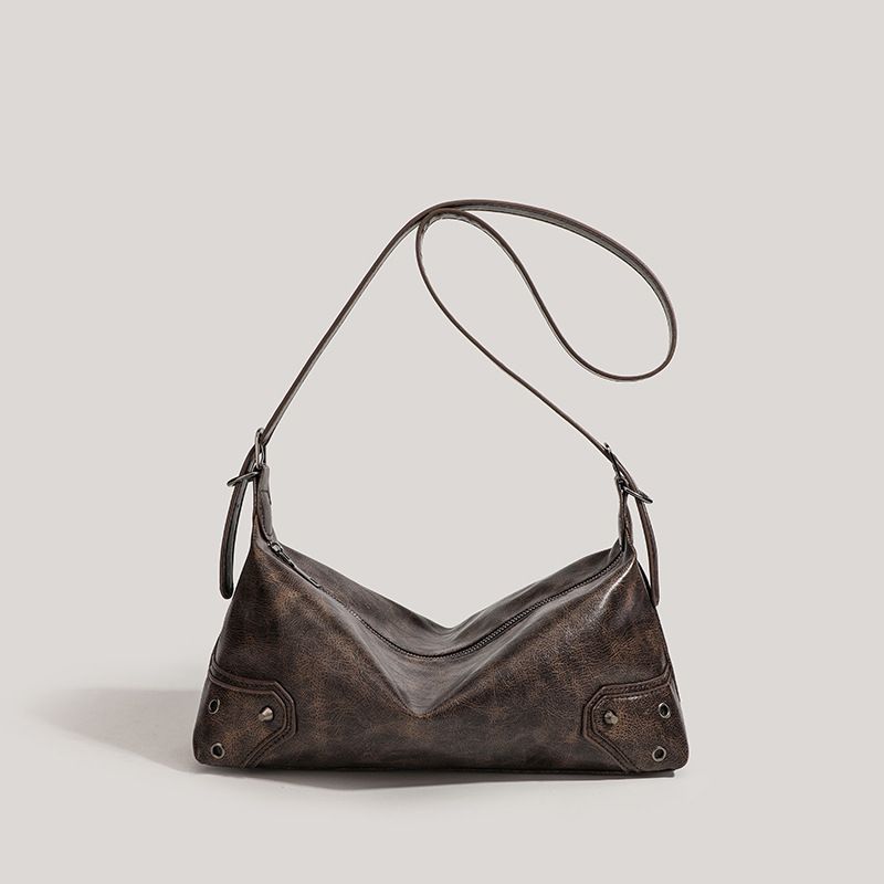 Women's Handbag Fashion New Style Retro Brown Dumpling Bag Crossbody Bag Multi-Functional Casual PU Leather Bag Melaleuca Baguette Bag Minimalist Design High-End Hand Feel Versatile Fashion