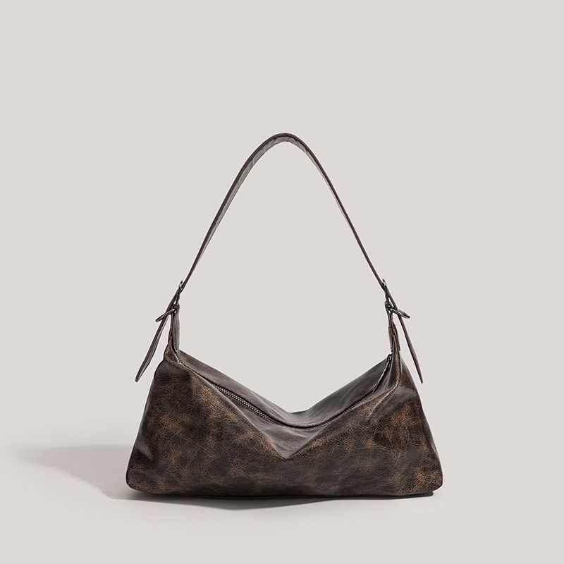 Women's Handbag Fashion New Style Retro Brown Dumpling Bag Crossbody Bag Multi-Functional Casual PU Leather Bag Melaleuca Baguette Bag Minimalist Design High-End Hand Feel Versatile Fashion
