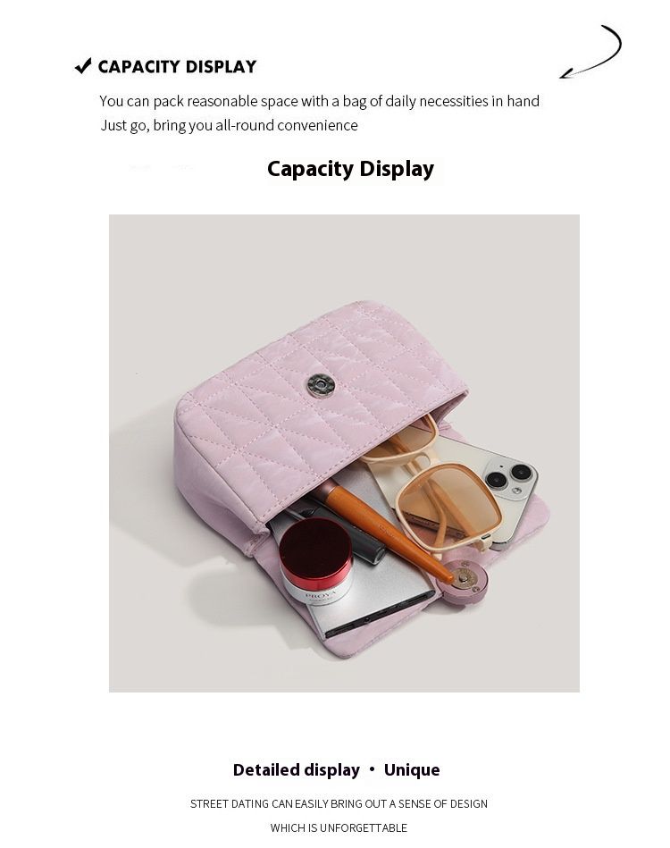 Women's Handbag Fashion New Style Crossbody Small Square Bag Dumpling Bag Travel & Commute Casual Multi-Functional PU Leather Bag Exquisite Texture Design High-End Hand Feel Versatile Fashion