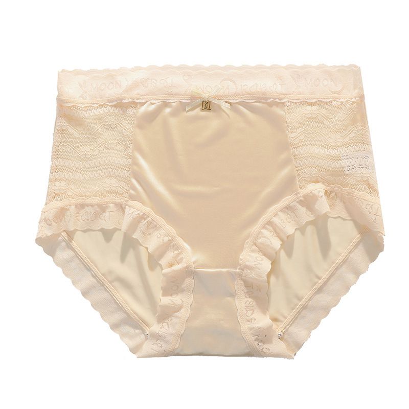 4-Piece Women's Underwear Set Briefs Lace Panties Comfortable Breathable Ice Silk Satin Seamless High-Waist Sexy Tummy Control & Butt Lifting Fashion Hot-Selling Sexy Alluring Multi-Color Combination