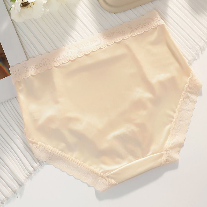 4-Piece Women's Underwear Set Briefs Lace Panties Comfortable Breathable Ice Silk Satin Seamless High-Waist Sexy Tummy Control & Butt Lifting Fashion Hot-Selling Sexy Alluring Multi-Color Combination