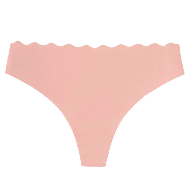 5-Piece Women's Briefs Set Seamless Edge-Free Comfortable Breathable Ice Silk Satin & Cotton Wave Waistband Low-Waist Sexy Tummy Control Butt Lifting Hot-Selling Multi-Color Combo