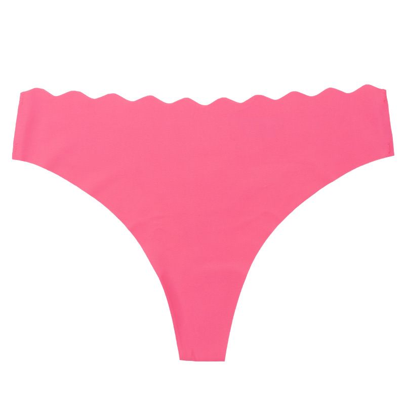 5-Piece Women's Briefs Set Seamless Edge-Free Comfortable Breathable Ice Silk Satin & Cotton Wave Waistband Low-Waist Sexy Tummy Control Butt Lifting Hot-Selling Multi-Color Combo