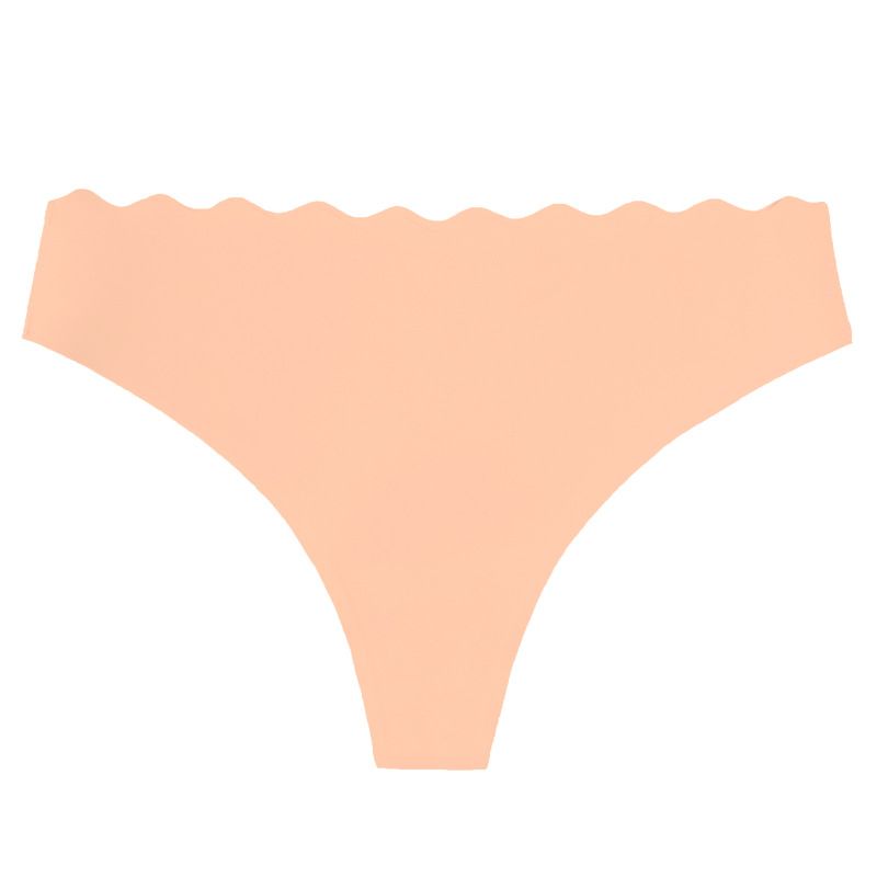 5-Piece Women's Briefs Set Seamless Edge-Free Comfortable Breathable Ice Silk Satin & Cotton Wave Waistband Low-Waist Sexy Tummy Control Butt Lifting Hot-Selling Multi-Color Combo