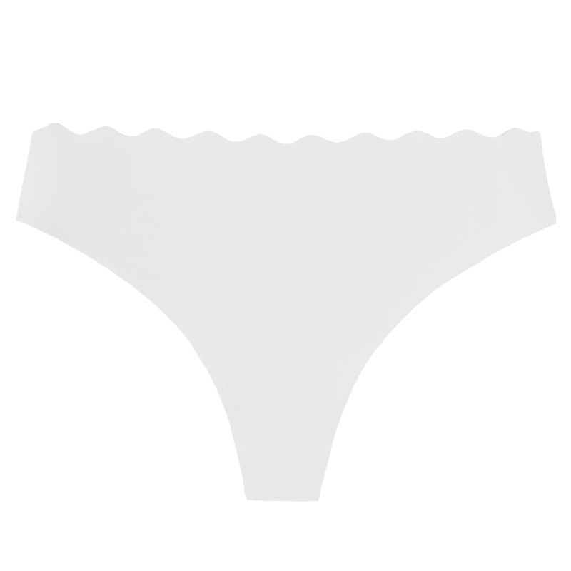 5-Piece Women's Briefs Set Seamless Edge-Free Comfortable Breathable Ice Silk Satin & Cotton Wave Waistband Low-Waist Sexy Tummy Control Butt Lifting Hot-Selling Multi-Color Combo