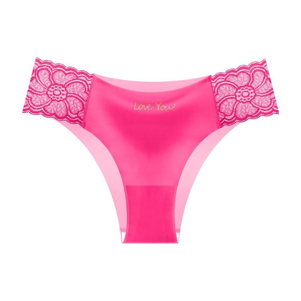 4-Piece Women's Underwear Set Briefs Lace Panties Comfortable Breathable Ice Silk Satin Seamless High-Waist Sexy Tummy Control & Butt Lifting Fashion Hot-Selling Sexy Printed underwear I love you