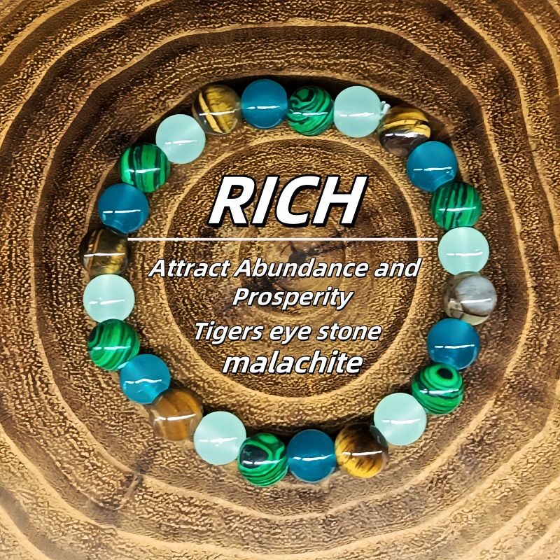 Bracelet Bracelet String Natural Stone Tiger Eye Stone Bracelet Crystal Bracelet String Natural Stone Fashion Wealth And Good Luck Attraction Daily Wear Accessories Bring Prosperity And Good Luck