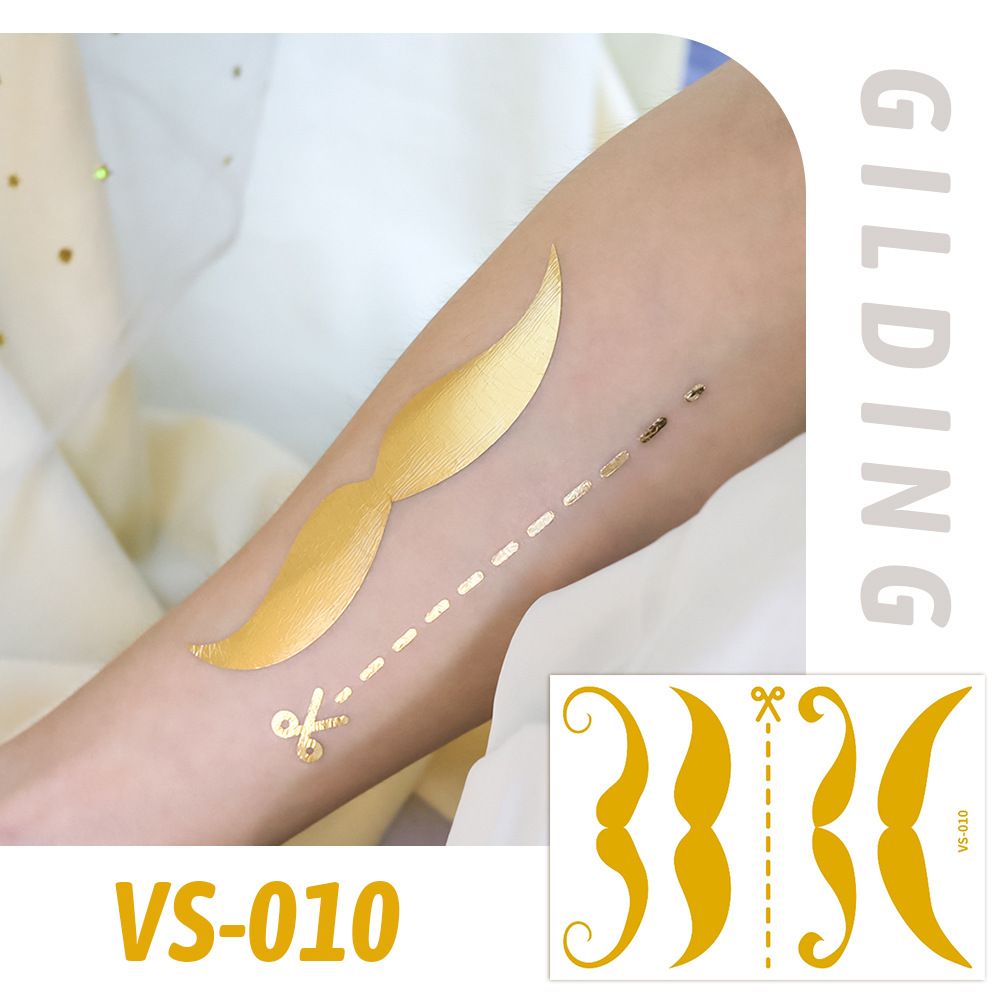 6 Piece Makeup Stickers Set Gold Foil Eye Corner Stickers Temporary Tattoos Quick Application Waterproof Long Lasting Shiny Sparkle Holiday Party Essential