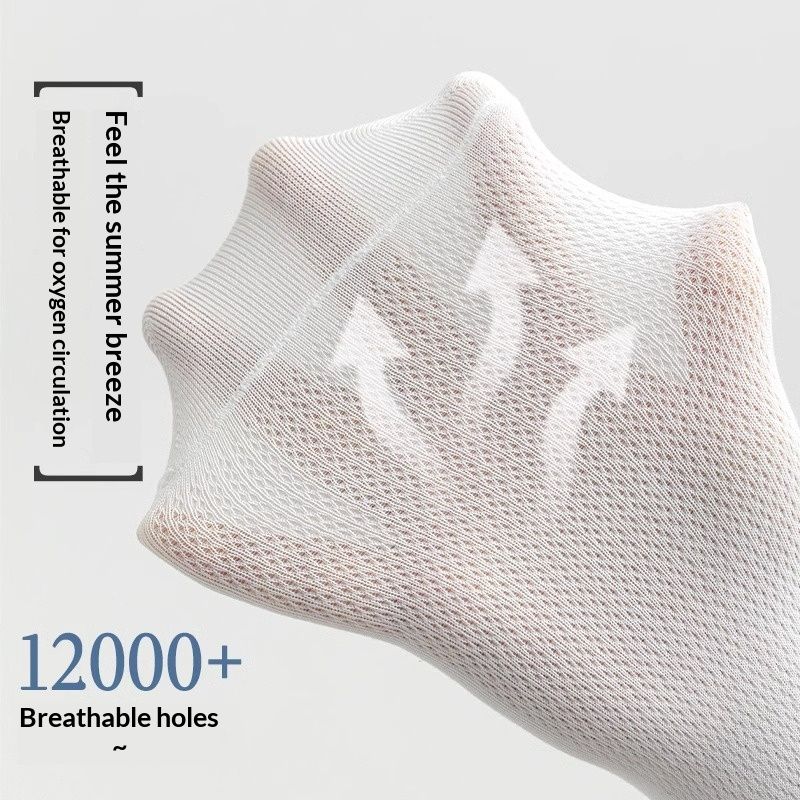 5 Pairs Women’s Socks Spring Autumn Thin Mesh Breathable Cartoon Socks Cute Girls Summer White Ankle Socks INS Trend Casual Short Socks for Ladies