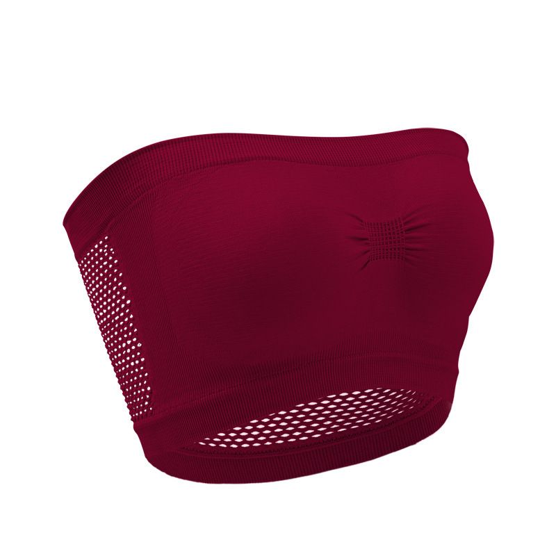 2Pcs Plus Size Strapless Bandeau Bra for Women Wide Tube Top Invisible Bra Thin Lightweight Wireless Bralette Double-Layer Anti-Slip Anti-Exposure Padded Chest Wrap Seamless Comfortable Lingerie