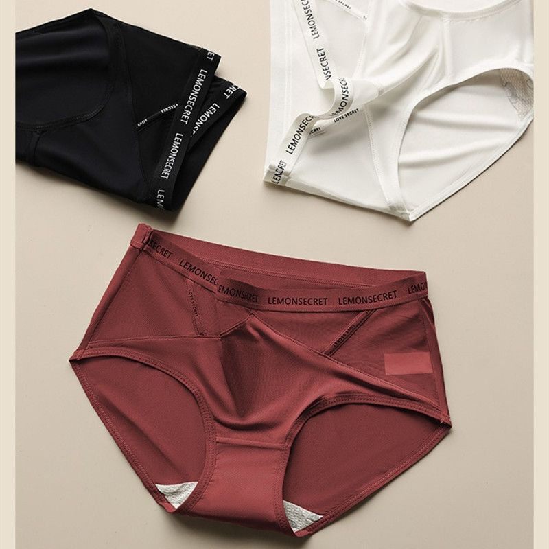 Women’s Sexy Mesh Briefs Mid Waist Seamless Panties Luxury Sheer Underwear Soft Lightweight Breathable Hip-Hugging Ladies Knickers Panties High Quality Comfortable Briefs