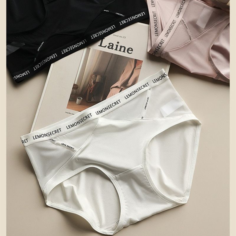 Women’s Sexy Mesh Briefs Mid Waist Seamless Panties Luxury Sheer Underwear Soft Lightweight Breathable Hip-Hugging Ladies Knickers Panties High Quality Comfortable Briefs