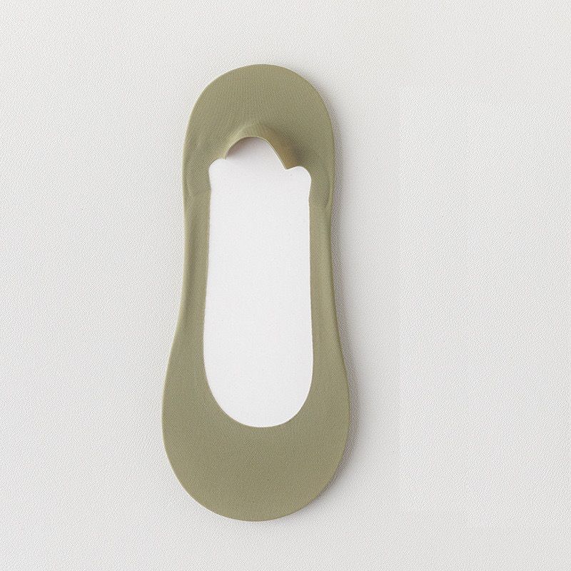 2 Pairs Women Ice Silk No-Show Socks Shallow Invisible Boat Socks Cotton Cushioned Anti-Slip Heel Summer Thin Socks for High Heels & Flats Thick Padding Ankle Socks