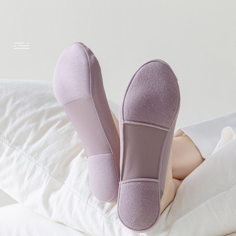 2 Pairs Women Ice Silk No-Show Socks Shallow Invisible Boat Socks Cotton Cushioned Anti-Slip Heel Summer Thin Socks for High Heels & Flats Thick Padding Ankle Socks