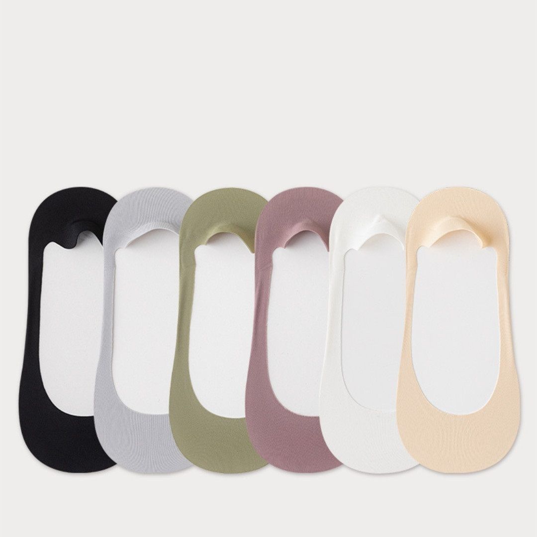 2 Pairs Women Ice Silk No-Show Socks Shallow Invisible Boat Socks Cotton Cushioned Anti-Slip Heel Summer Thin Socks for High Heels & Flats Thick Padding Ankle Socks