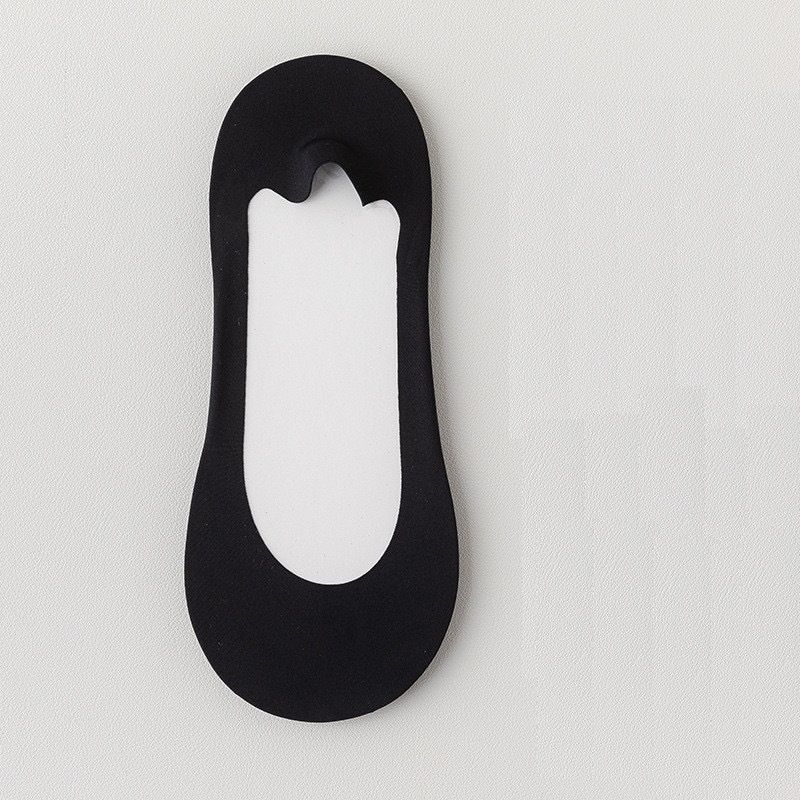 2 Pairs Women Ice Silk No-Show Socks Shallow Invisible Boat Socks Cotton Cushioned Anti-Slip Heel Summer Thin Socks for High Heels & Flats Thick Padding Ankle Socks