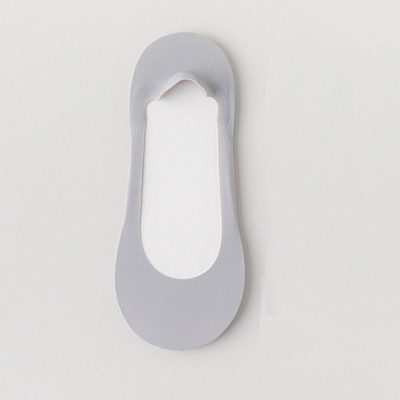2 Pairs Women Ice Silk No-Show Socks Shallow Invisible Boat Socks Cotton Cushioned Anti-Slip Heel Summer Thin Socks for High Heels & Flats Thick Padding Ankle Socks