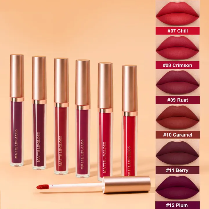 6 Piece Lipstick Set 6 Color Non Transfer Lip Gloss Lip Stain Matte Finish Long Lasting Moisturizing Lip Makeup Kit