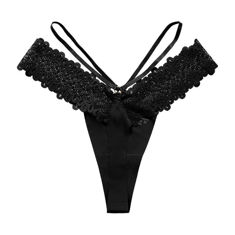 Women’s Lace Panties Soft Fabric Low Waist Briefs Underwear Lady Thongs Elastic G-String Underwear Stretch T-Back Panties Lingerie Woman Clothes