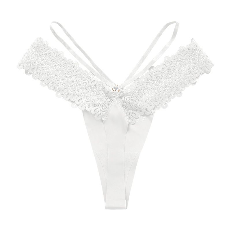 Women’s Lace Panties Soft Fabric Low Waist Briefs Underwear Lady Thongs Elastic G-String Underwear Stretch T-Back Panties Lingerie Woman Clothes