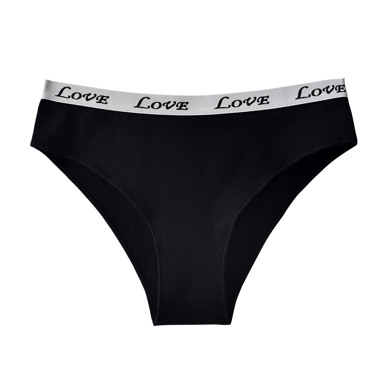Women’s Cotton Briefs Mid Waist Letter Print Panties Solid Black White Ladies Underwear Soft Breathable Everyday Knickers  Women's Clothing Lingerie Panties