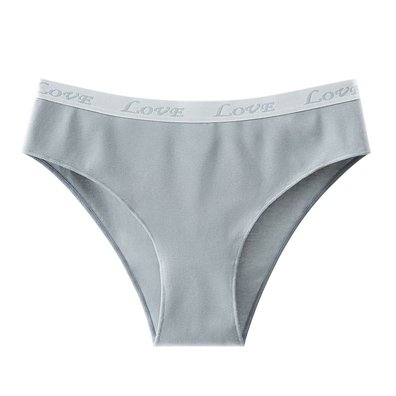 Women’s Cotton Briefs Mid Waist Letter Print Panties Solid Black White Ladies Underwear Soft Breathable Everyday Knickers  Women's Clothing Lingerie Panties