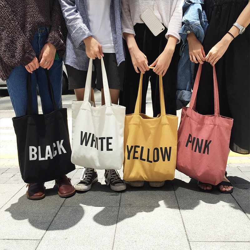 Ladies Canvas Tote Bag Large Capacity Women Shoulder Bag Casual Shopping Handbag Reusable Eco Bag
