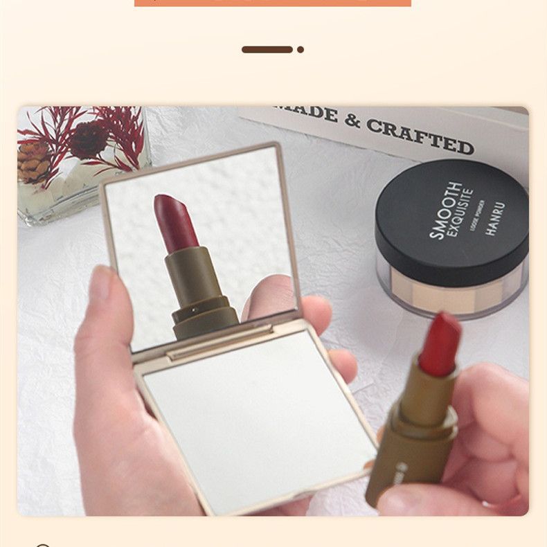 Portable Mini Folding Makeup Mirror - Double-Sided with Magnification, High-Appearance Square Pocket Mirror for Girls, Travel Vanity Mirror