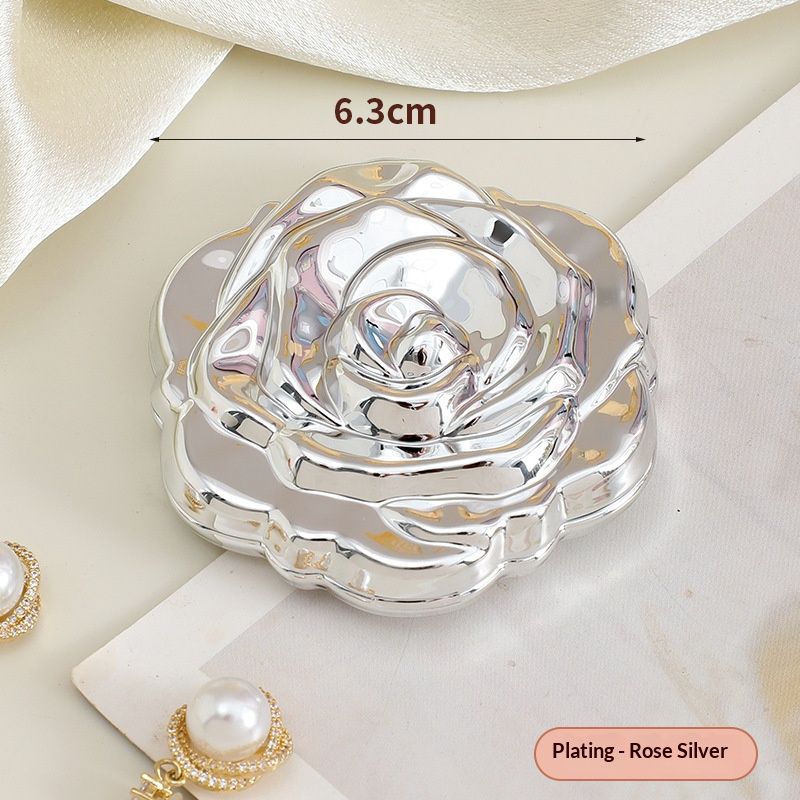 Portable Rose Folding Makeup Mirror Double Sided Mini Round Pocket Mirror HD Compact Cosmetic Mirror Travel Mirrors