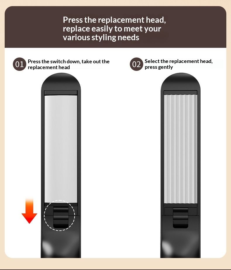 3-in-1 Cordless Hair Straightener & Curler for Traveling, Interchangeable Heads, Flat Iron for Straight & Curly Hair, Volumizing Styling Tool Hair Styling Tool Iron Hair Straightener