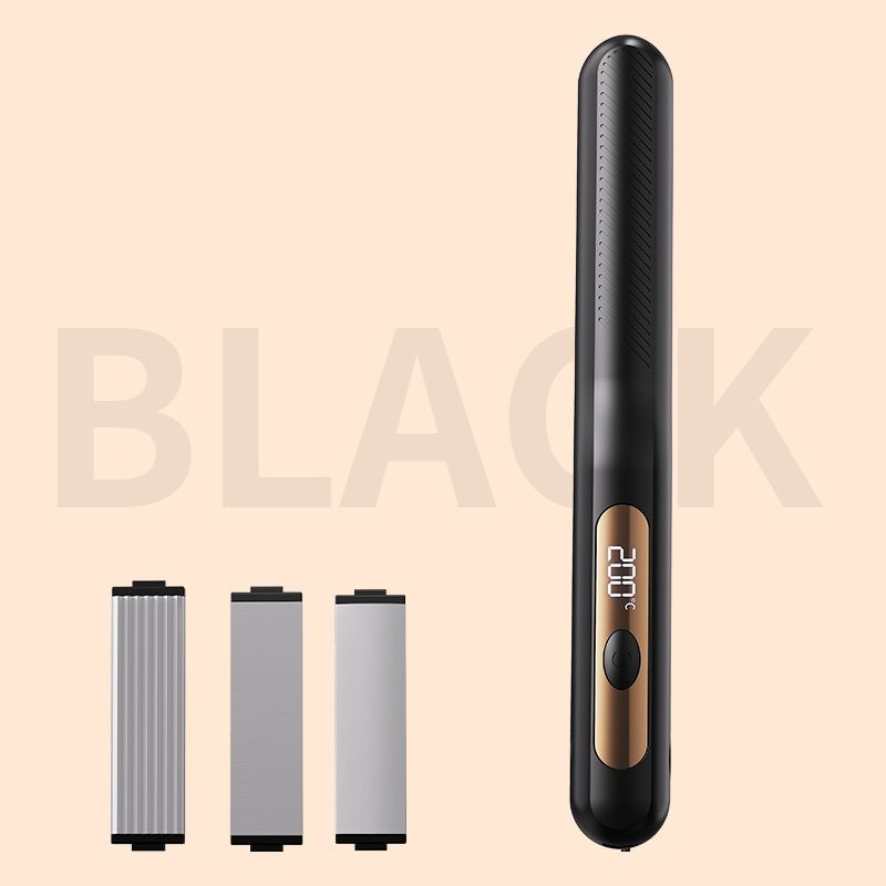 3-in-1 Cordless Hair Straightener & Curler for Traveling, Interchangeable Heads, Flat Iron for Straight & Curly Hair, Volumizing Styling Tool Hair Styling Tool Iron Hair Straightener