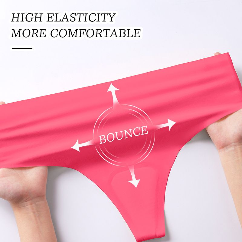 Ice Silk Seamless Women’s Panties for Waist 30inch to 36inch Invisible Low-Rise Briefs for Yoga, Fitness Breathable Plus Size Underwear Ladies Panties Sports Briefs Lingerie