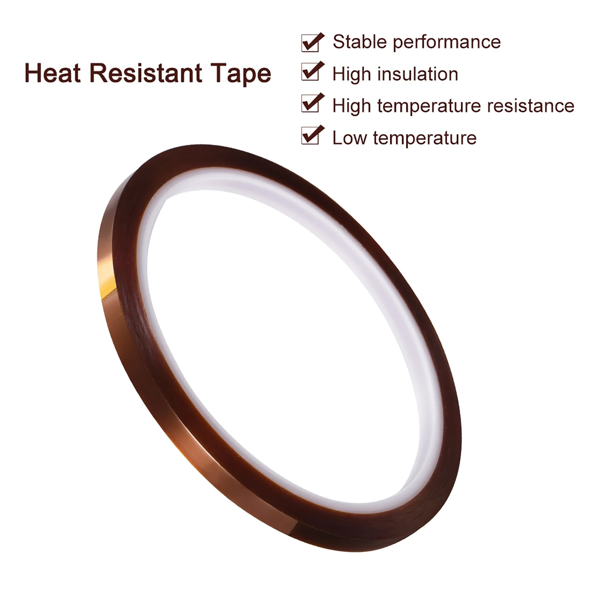 Heat Resistance Tape Motherboard Phone 3D Sublimation Kapton Tape for Heat Press Transfer Printing High Temperature Polyimide Film Adhesive Computer 5mm x 33m(108ft)