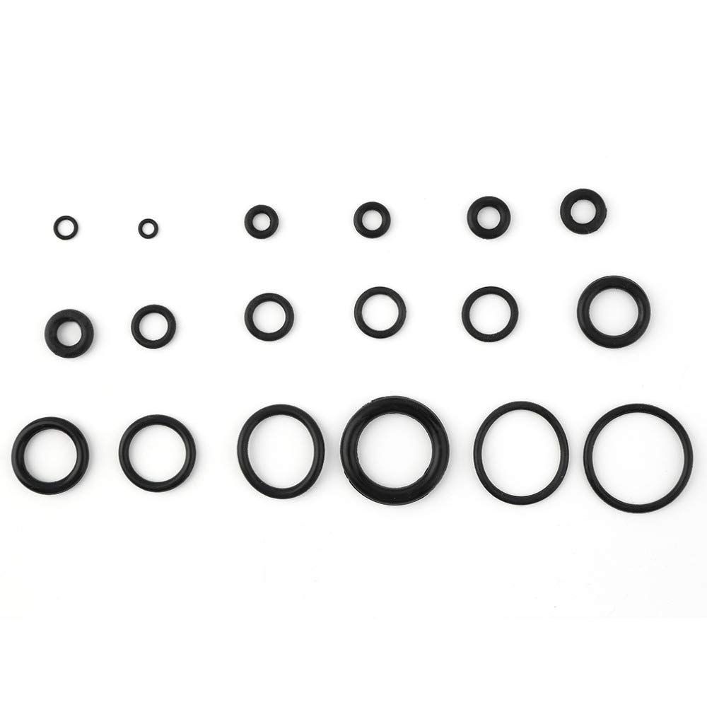 225pcs Rubber O-Ring Seals Assortment Kit Set Nitrile Gasket Washer Sealing Rings 18 Sizes for Plumbing, Automotive, General Repair with Case Hydraulics, Air, Gas Connections to Prevent Leaks